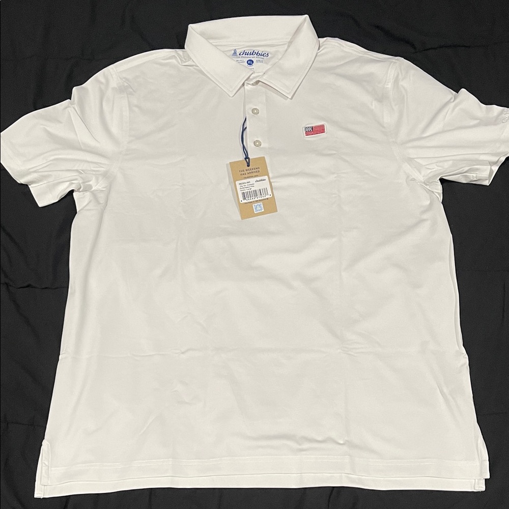 Chubbies Classic White Polo Shirt